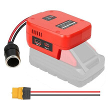 Conversor Buck 2 em 1 para M18 18V para 12V Conversor para Geladeira de Carro Carrinho de Brinquedo Power Wheel Vermelho