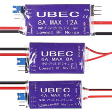 UBEC Voltage Regulator for RC Airplanes 6A Output 5V/6V Max 12A for 2-6S Lipo 6-16 Cell Ni-Mh