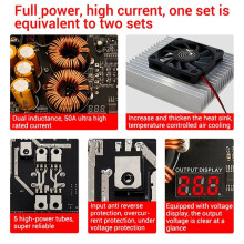 Upgrade 1200W 50A - Boost Converter Step Power Supply Module 10-30V to Vin-50V Adjustable Voltage Charger