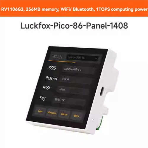 4 Inch  Scene Wall  86-Type Touch Screen Center Control Panel RV1106G3 1TOPS with WIFI 1