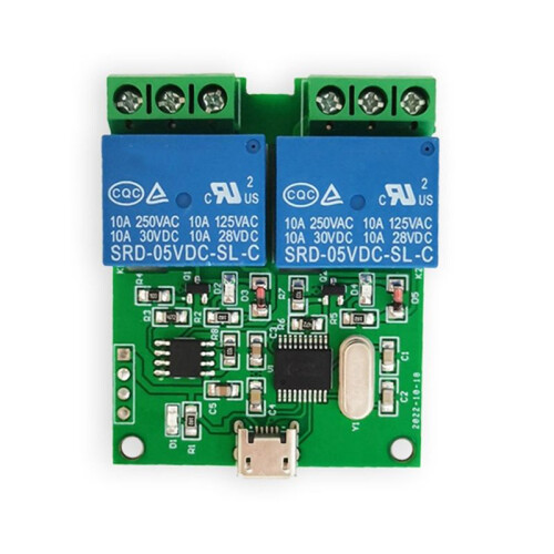 LCUS-2 Type 2 Way USB Relay Module USB Intelligent Control  Computer Serial Port USB Control Relay