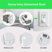 20 Pcs Outlet Spacer for Electrical Box, Wall Plate Spacer, Metal Flush Fit Device Leveling Plate