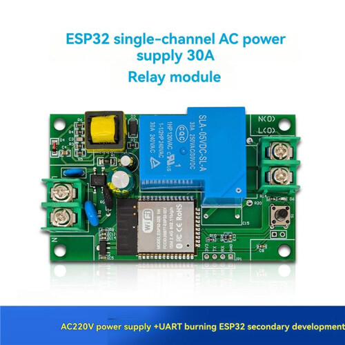 ESP32 Single Channel Relay Module AC220V Power Supply 30A WIFI  Relay Module Development Board 1