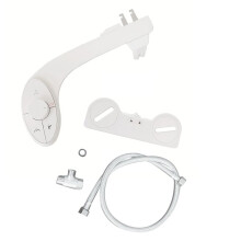 Attacco Spruzzatore per Bidet per WC Non Elettrico Autopulente Doppi Ugelli Retrattili Pressione 'Acqua Regolabile A