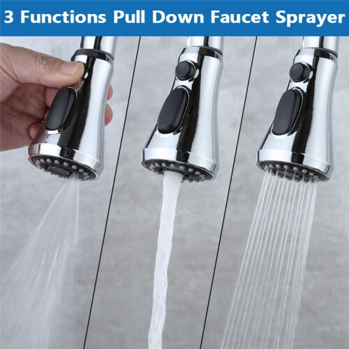 Kitchen Faucet  Replacement, 3-Mode (Blade Spray) Pull Down Kitchen Sink Faucet Sprayer  with 9 Adapters