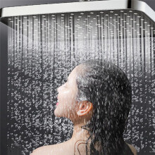 12 Inch Hogedruk Topspray Regendouche Grotere Stroom Regendouchekoppen Regendouchekop-Zwart