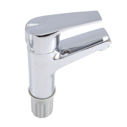 Bathroom Basin Faucet Chrome Single Handle Single Hole Deck Mounted Mixer Tap Kitchen Sink Hot Cold Taps 1