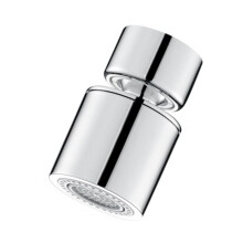 Grifo de Cocina con Cabezal Rociador, Filtro Giratorio Ajustable, Boquilla para Grifo, Burbujeador, Grifo para Fregadero de Cocina, Plateado A