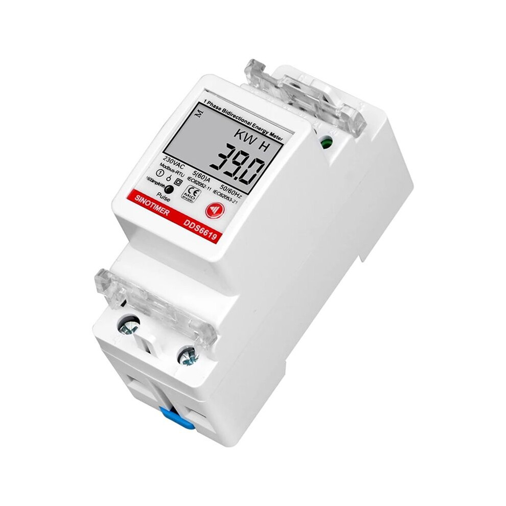 2P Din-Rail Single-Phase Meter Multifunction Ac220v 5(60)A Voltage Current Power Meter With Rs485 Modbus 4713913836470