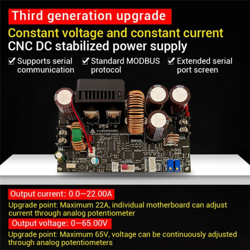 Zk-6522 Motherboard CNC Step-Down  Power Supply Adjustable Voltage Constant Voltage Constant Current Module 22A 65V
