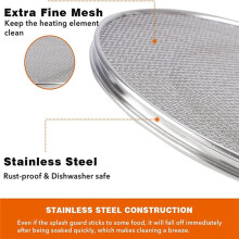 Stainless Steel Splatter Shield for FG550/BG500A/DG551 Removable Oil Guard Indoor Grill Accessory