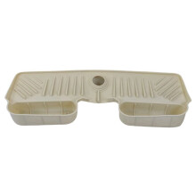 Kitchen Faucet Absorbent Mat Sink Guard Silicone Drainage Drying Pad Countertop Protection Tray Creamy-White