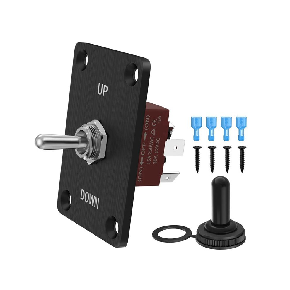 Rocker Toggle Switches Momentary Polarity Reverse 6 Pin 3 Position ()-Off-() With /Down Plate For Rv Boat 4712433834072