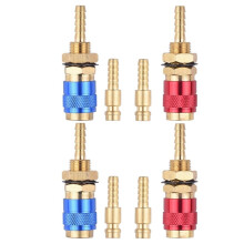 Adaptador de Agua de Gas Refrigerado Por Aire Refrigerado Por Agua de 4 Uds 6mm Accesorio de Conector Rápido para Enchufe de Soplete de Soldadura MIG