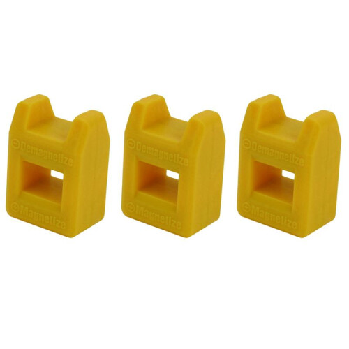 3X Screwdriver Magnetizer Degaussing Demagnetizer Magnetic Practical Pick  Tool Color:Yellow