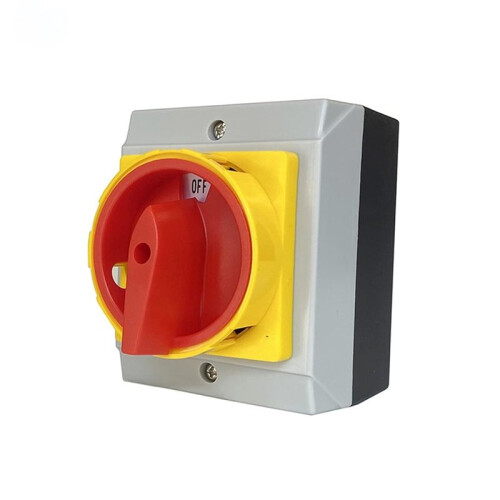 Isolator  Locking Fixed Padlock Rotary with Waterproof Enclosure 32A 3Phases 2 Positions -Off