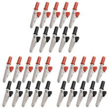 3X 10A Handle Electrical Crocodile Alligator Clips
