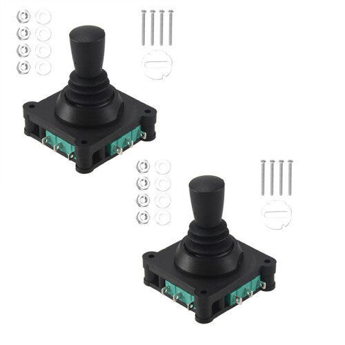 2PCS Joystick  AC 240V 5A 4NO 4NC Momentary 2.5mm Fixing Thread Joystick