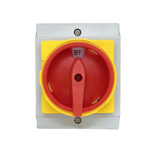 Isolator  Locking Fixed Padlock Rotary with Waterproof Enclosure 32A 3Phases 2 Positions -Off 1