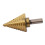 5X Step Drill Cone Drill Bits, High Speed Steel 10 Steps 1/4 to 1-3/8 Inch 2