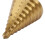 3X Step Drill Cone Drill Bits, High Speed Steel 10 Steps 1/4 to 1-3/8 Inch 7