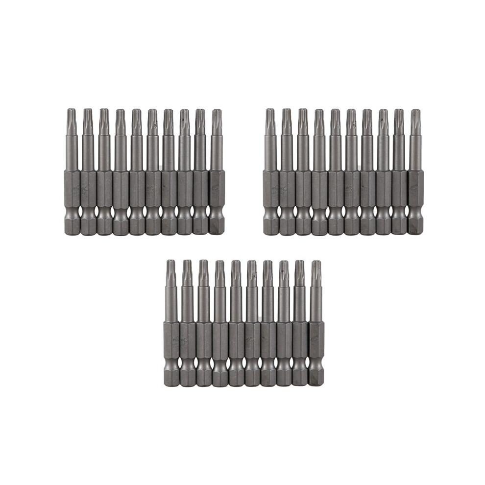 6.3Mm Hexagon Shank 4Mm T20 Magnetic Tip Torx Screwdriver Bits 30 Pcs 6032797416782