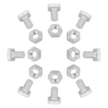 100 Pcs M6X12mm Greenhouse Nuts and Bolts Square  Bolts Nuts Greenhouse Repair Kit Parts Replacement Garden Supplies