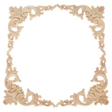 4 Stuks Hout Gesneden Lijstwerk Hoek Onlay Applique Europese Stijl Klassieke Meubels Home Decor 20X20Cm