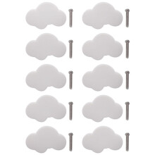 10Pcs Cartoon Cloud Furniture Handles Children Room Knobs Handles Drawer Pull Handle Door Knob for Bedroom Kitchen