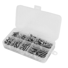 205Pcs Stainless Steel Rc Countersunk Screw Kit for 1/10 1/8 Slash Rustler Axial Hsp Hpi Arrma Redcat Rc Truck