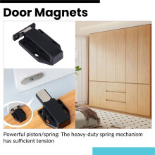 Push Heavy Duty 4 Pack Push to Open Cabinet Hardware Magnetic Contact Latches for Large Door Push Black