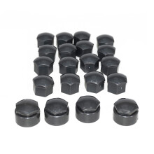 16 StüCke 17Mm Radmuttern Zentrum Abdeckung Kappen + 4 StüCke 25Mm Circle Bolt Locking Types Caps für -
