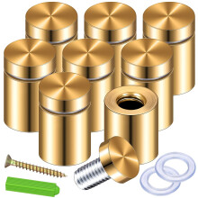 8 Packungen Abstandsschrauben 3/4 X 6/5 Zoll Abstandshalter für Goldene Schilder zum AufhäNgen Von Acryl Bilderrahmen, Werbeschrauben Satz