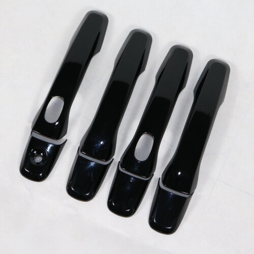 8PCS ABS Glossy Black Outer Side Door Handle Cover Trim with  Hole for  Explorer 2011-2018
