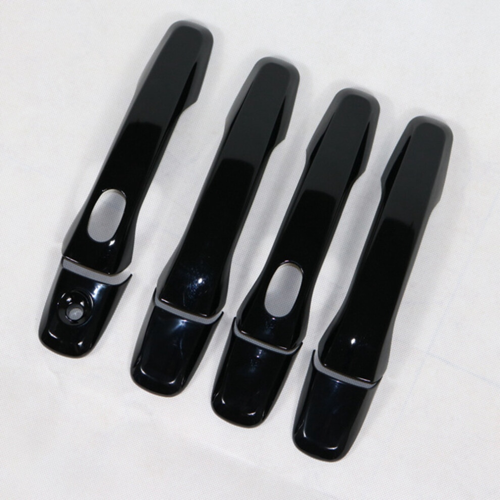 8Pcs Abs Glossy Black Outer Side Door Handle Cover Trim With Hole For Explorer 2011-2018 6032592272767