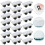 20 Pieces Self Adhesive Wheels Caster Cart  Wheels Boxes Caster Small Caster Paste Plastic Wheel Sticky Caster 1