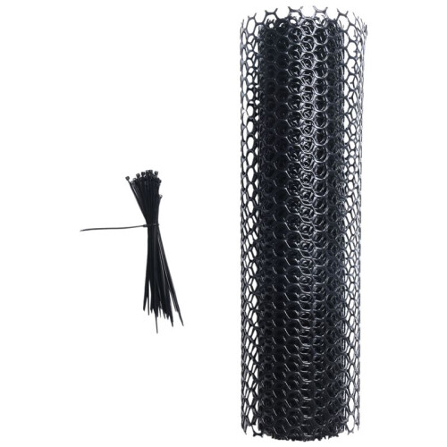 Reusable Plastic Chicken Wire Fence Mesh  Durable Hexagonal Mesh DIY Project for Home Garden Courtyard(Black)