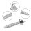 50PCS Seamless Nails Double-Headed Screw Solid Wood Baseboard Seamless Nails Foot  Special Nails Security Screws 5