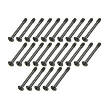 Parafuso de Montagem de CabeçA Redonda Alongada 25Pcs 6 -32X30Mm para Caixa de PC Placa de VíDeo Resfriador Radiador Ventilador de Resfriamento de