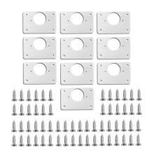 10Pcs Hinge Repair Plate for Cabinet Furniture Drawer Stainless Steel Door Panels Table Base Hinge Cup Repair Board