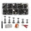 150Sets Chicago Screws Assorted Kit,6 Sizes Round Flat  Leather Rivets M5 Chicago Binding Screws for Decorate Black 1