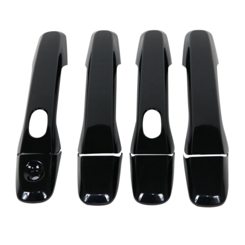 8PCS ABS Glossy Black Outer Side Door Handle Cover Trim with  Hole for  Explorer 2011-2018