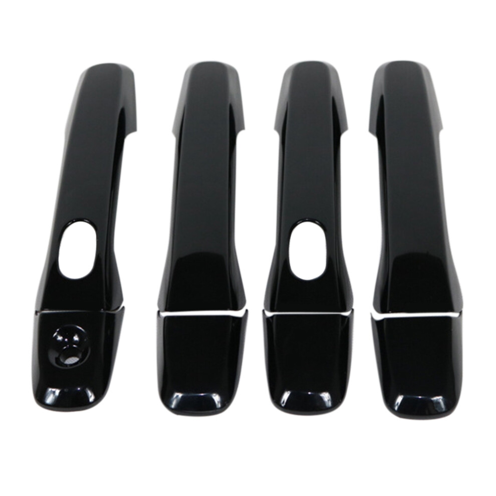 8Pcs Abs Glossy Black Outer Side Door Handle Cover Trim With Hole For Explorer 2011-2018 6033058408287