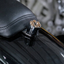 Motorcycle 1/4-20 Rear Screw Bolt M6 Knob Cover for Sportster Wide Glide Street Bob Fatbob Softail Black