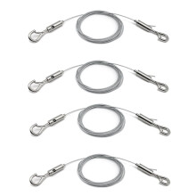 4Er-Pack Verstellbarer Draht zum AufhäNgen Von Bildern, StrapazierfäHig, UnterstüTzt 50 Lbs AufhäNgebeschläGe, 2 M X 1,5 Mm Edelstahldrahtseil