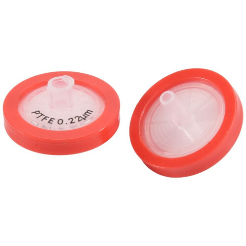 100 PCS Syringe Filter PTFE, Syringe Lab Filter 25mm Membrane Diameter, 0.22μM Pore Size, HPLC 2