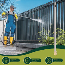 Pressure Washer Extension Rod 15.75-Inch Stainless Steel 1/4 Inch Quick-Connect Electric Washer Nozzle