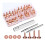 Copper Rivets and Burrs, Solid Brass Rust-Proof Studs Leather Copper Rivet for Leather Pure Copper Rivet Setting Tool 1