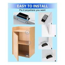 4-Pack Magnetic Door Catch High Magnetic Stainless Steel Heavy Duty Catch for Kitchen Door Drawer Black