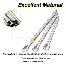 345Pcs 304 Stainless Steel Cotter Pin Assortment Kit M1.6/M2.5/M3.2/M4 6 Sizes for Car,Lawn Mowers